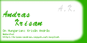 andras krisan business card